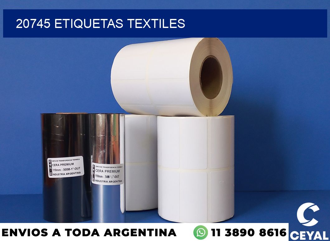20745 etiquetas textiles