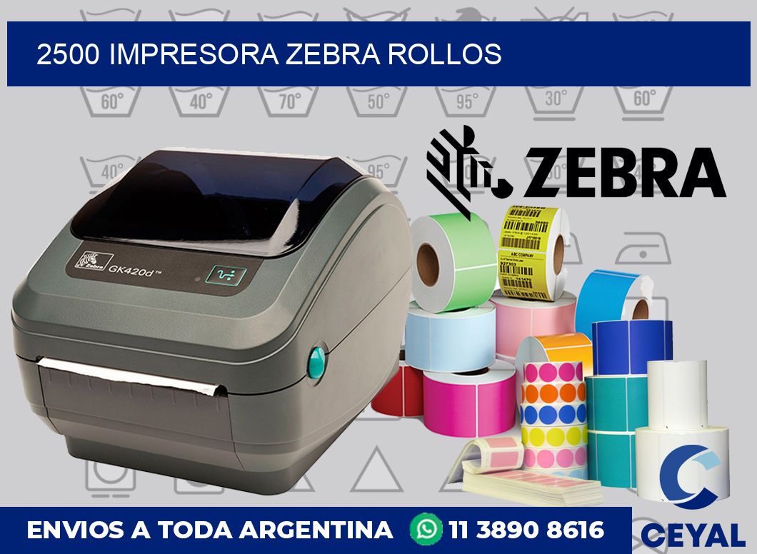 2500 Impresora Zebra rollos
