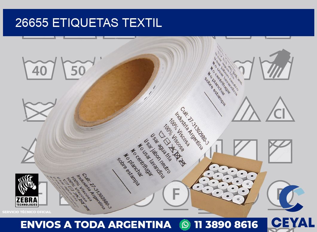 26655 etiquetas textil