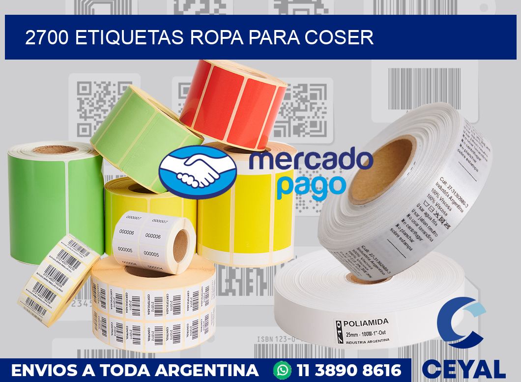 2700 Etiquetas ropa para coser