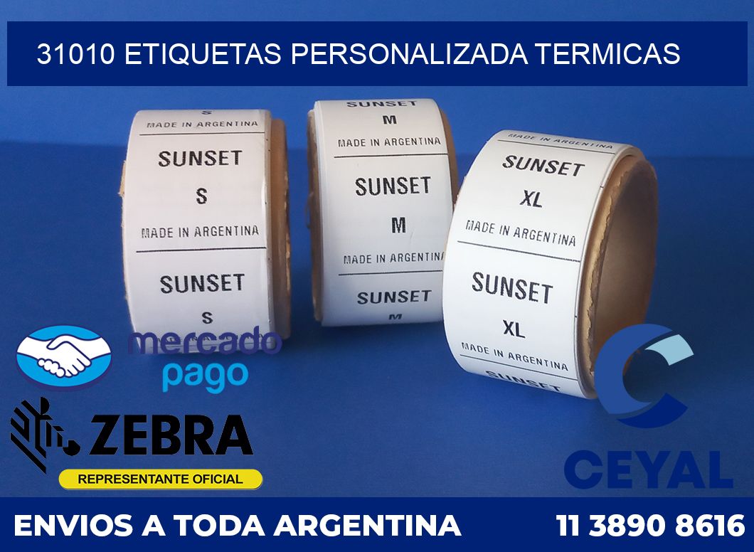 31010 etiquetas personalizada termicas