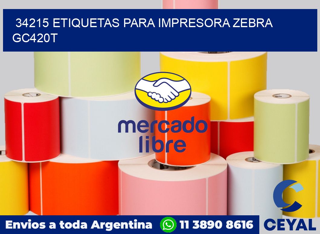 34215 etiquetas para impresora zebra GC420T