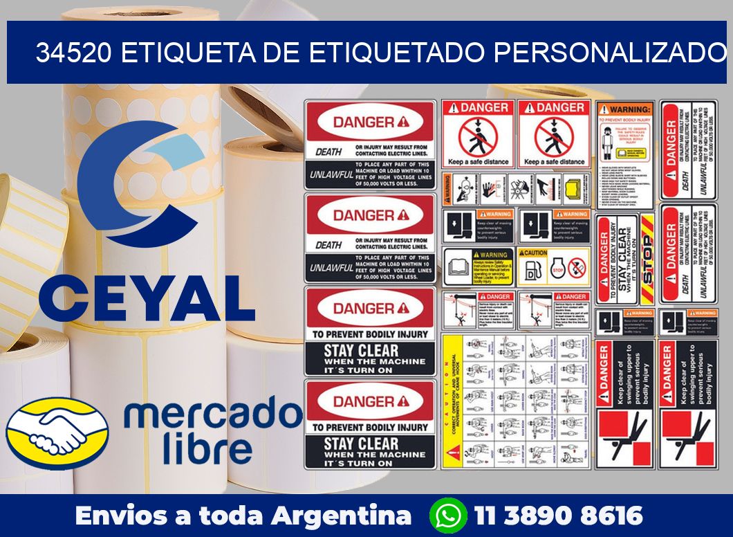 34520 Etiqueta de etiquetado personalizado