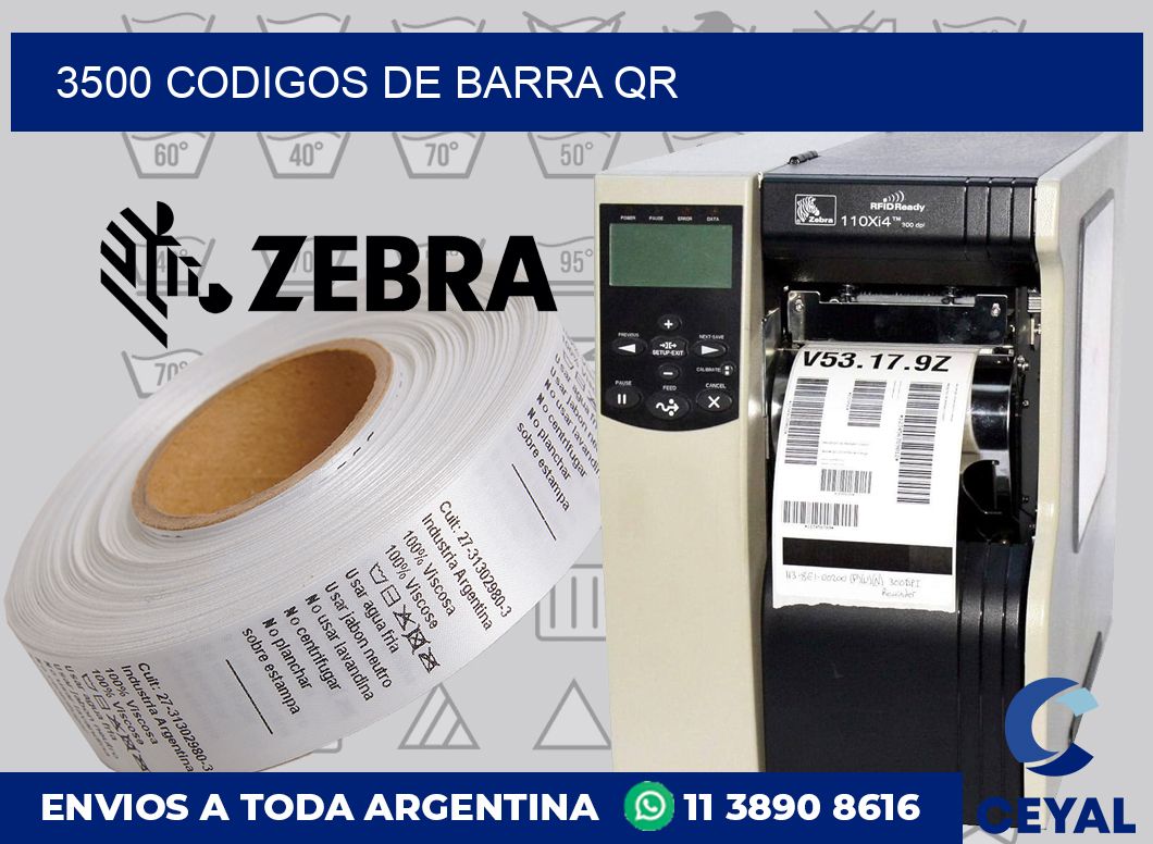 3500 Codigos de barra QR