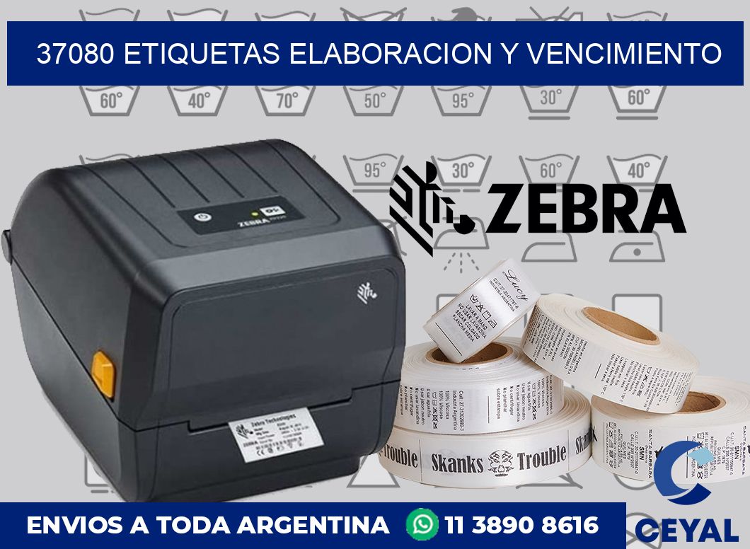 37080 Etiquetas elaboracion y vencimiento
