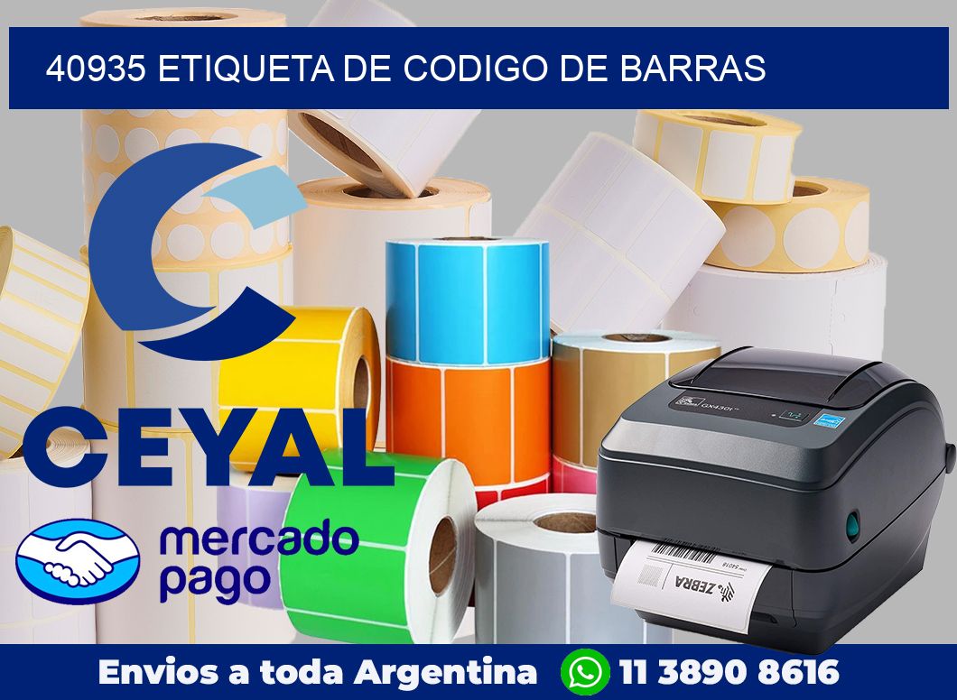 40935 Etiqueta de codigo de barras