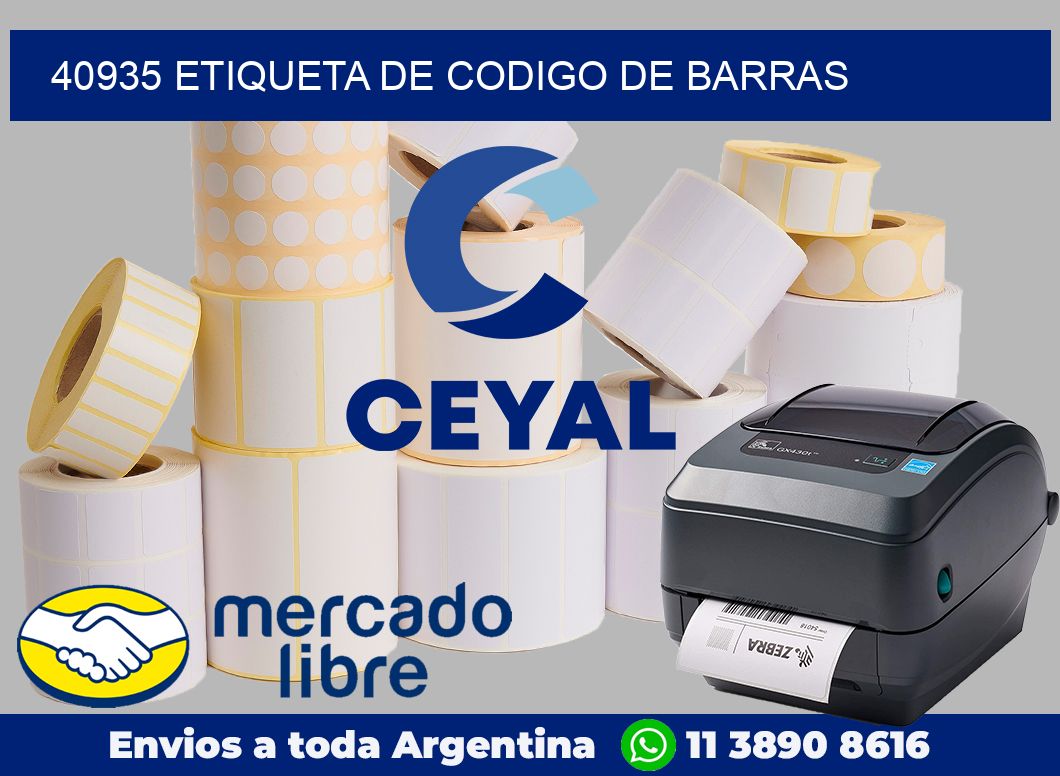 40935 Etiqueta de codigo de barras