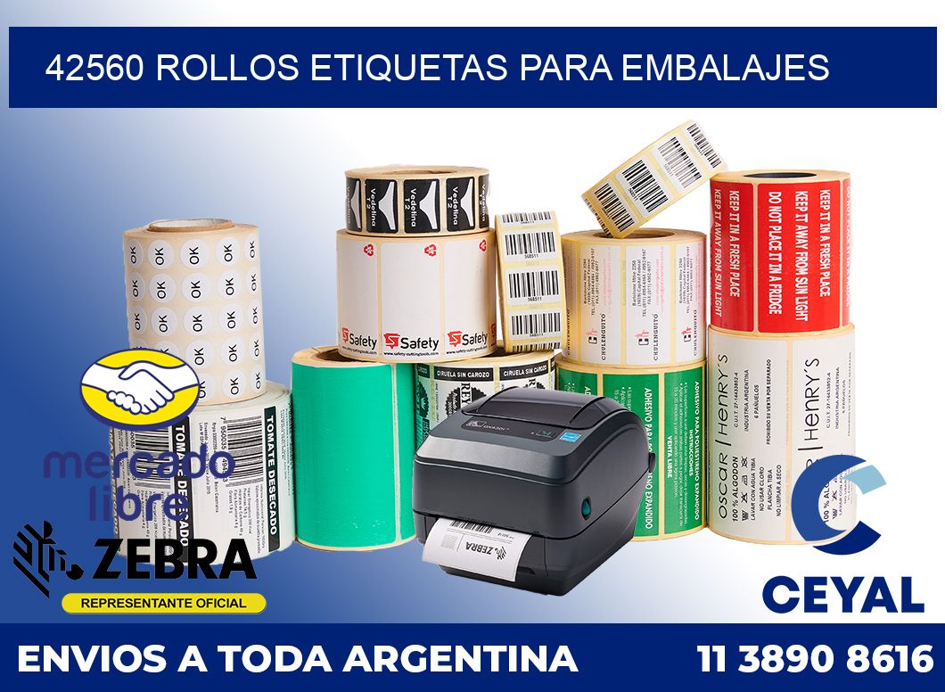 42560 Rollos etiquetas para embalajes
