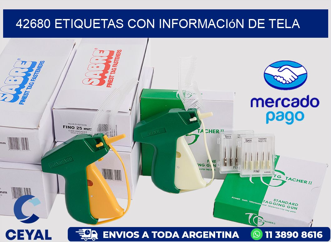 42680 Etiquetas con información de tela