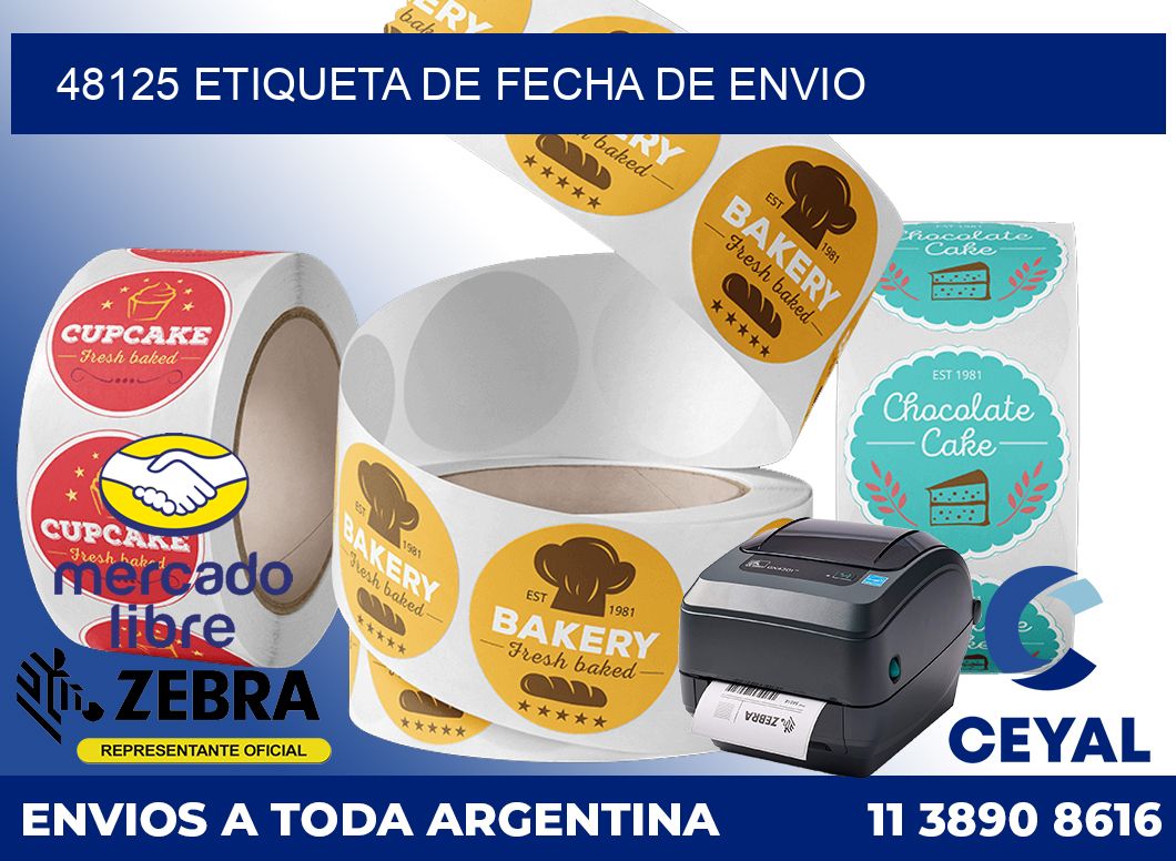 48125 Etiqueta de fecha de envio