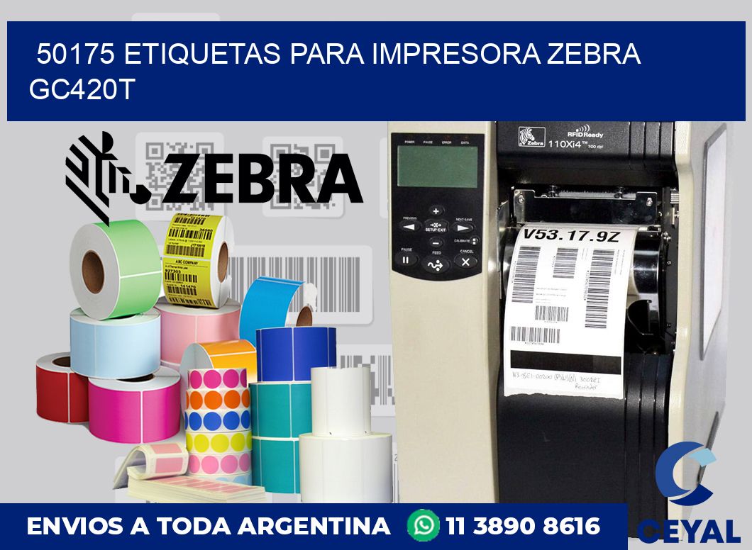 50175 etiquetas para impresora zebra GC420T