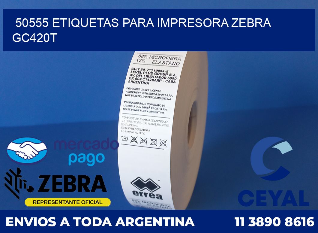 50555 etiquetas para impresora zebra GC420T