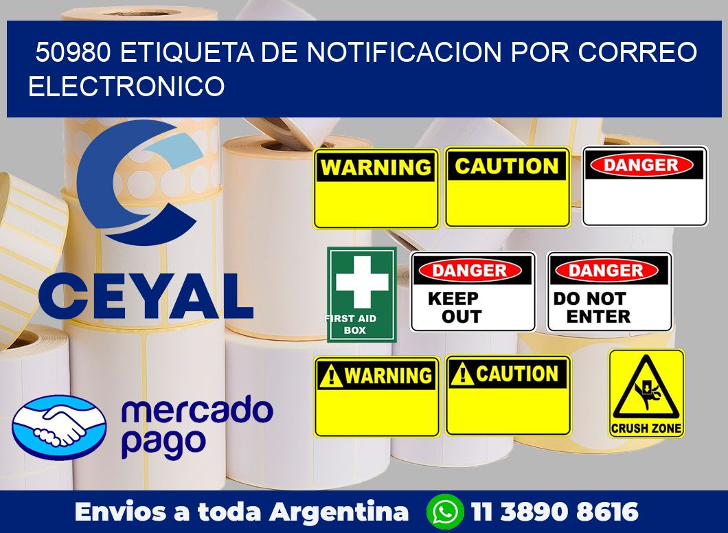 50980 Etiqueta de notificacion por correo electronico