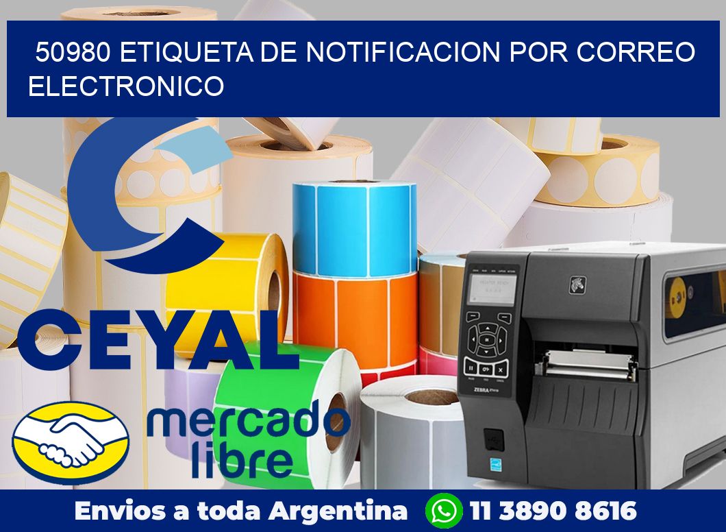 50980 Etiqueta de notificacion por correo electronico