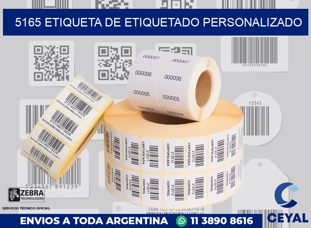 5165 Etiqueta de etiquetado personalizado