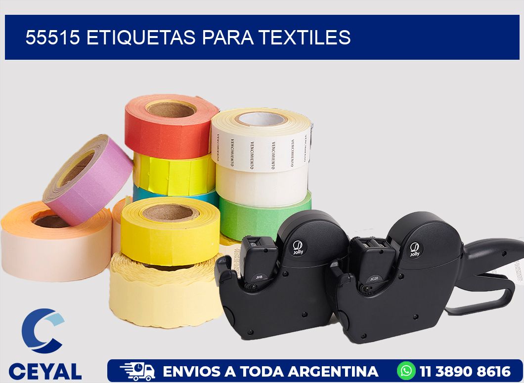 55515 etiquetas para textiles