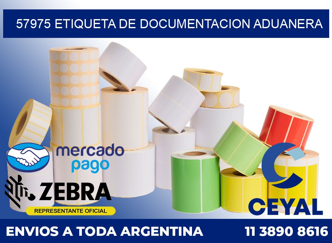 57975 Etiqueta de documentacion aduanera