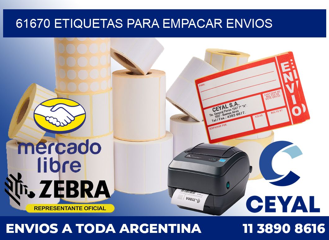 61670 Etiquetas para empacar envios
