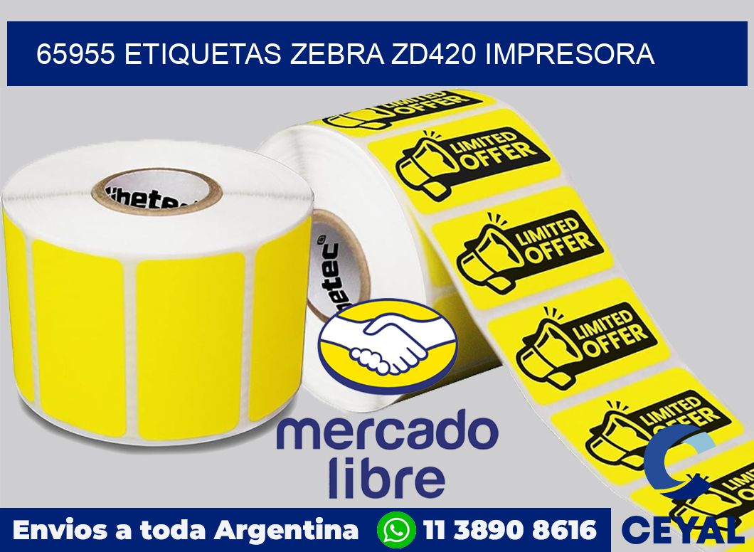 65955 etiquetas Zebra zd420 impresora
