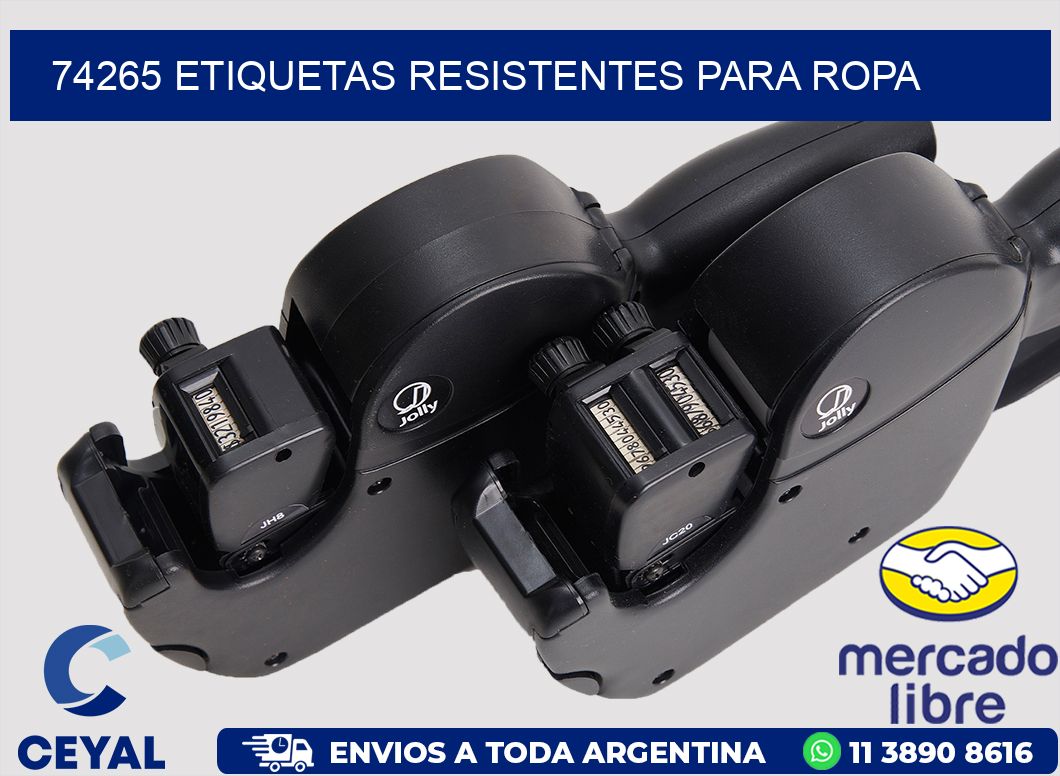 74265 Etiquetas resistentes para Ropa