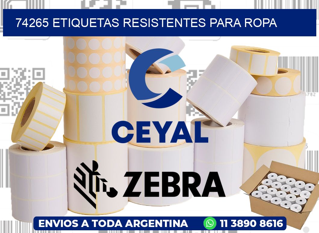 74265 Etiquetas resistentes para Ropa
