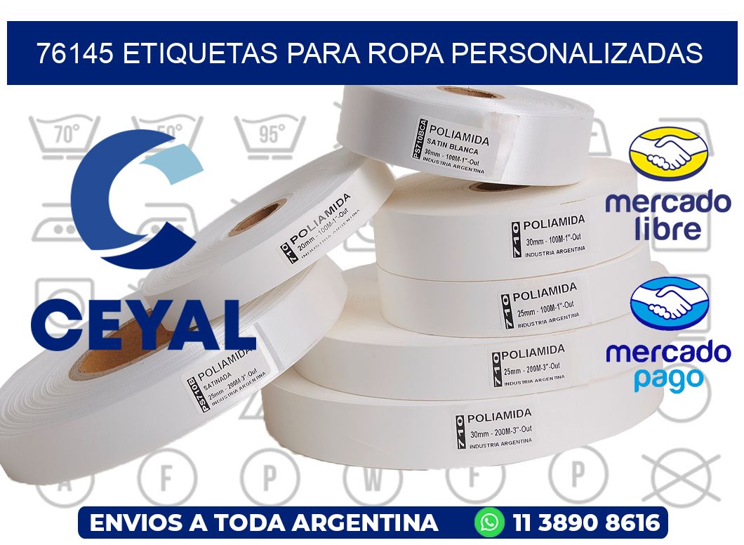 76145 Etiquetas para ropa Personalizadas