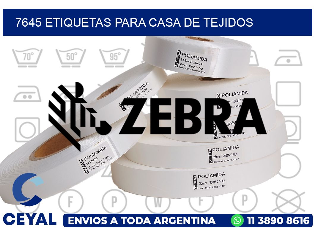 7645 Etiquetas para casa de tejidos
