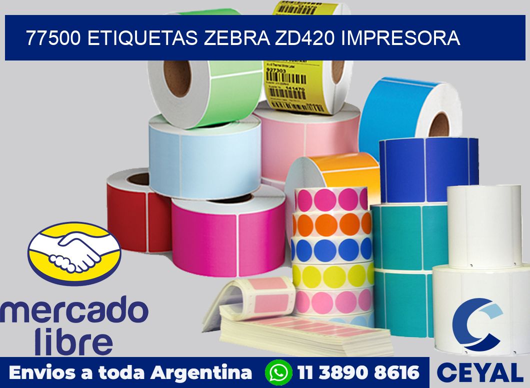 77500 etiquetas Zebra zd420 impresora