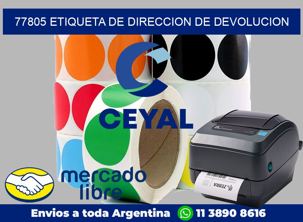 77805 Etiqueta de direccion de devolucion
