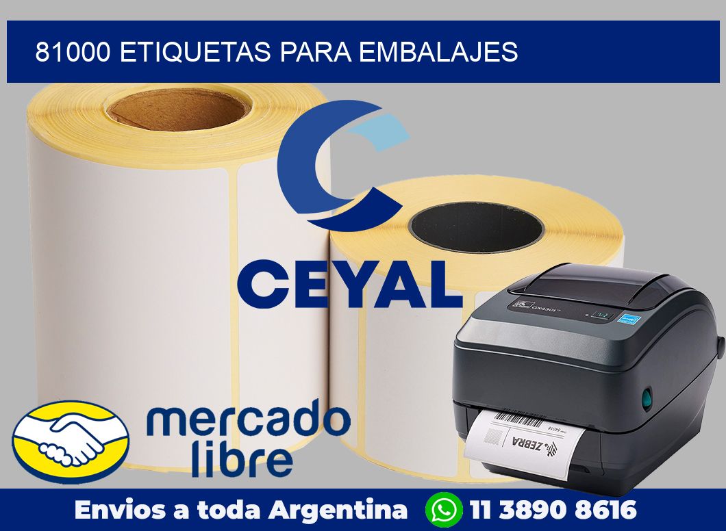 81000 etiquetas para embalajes