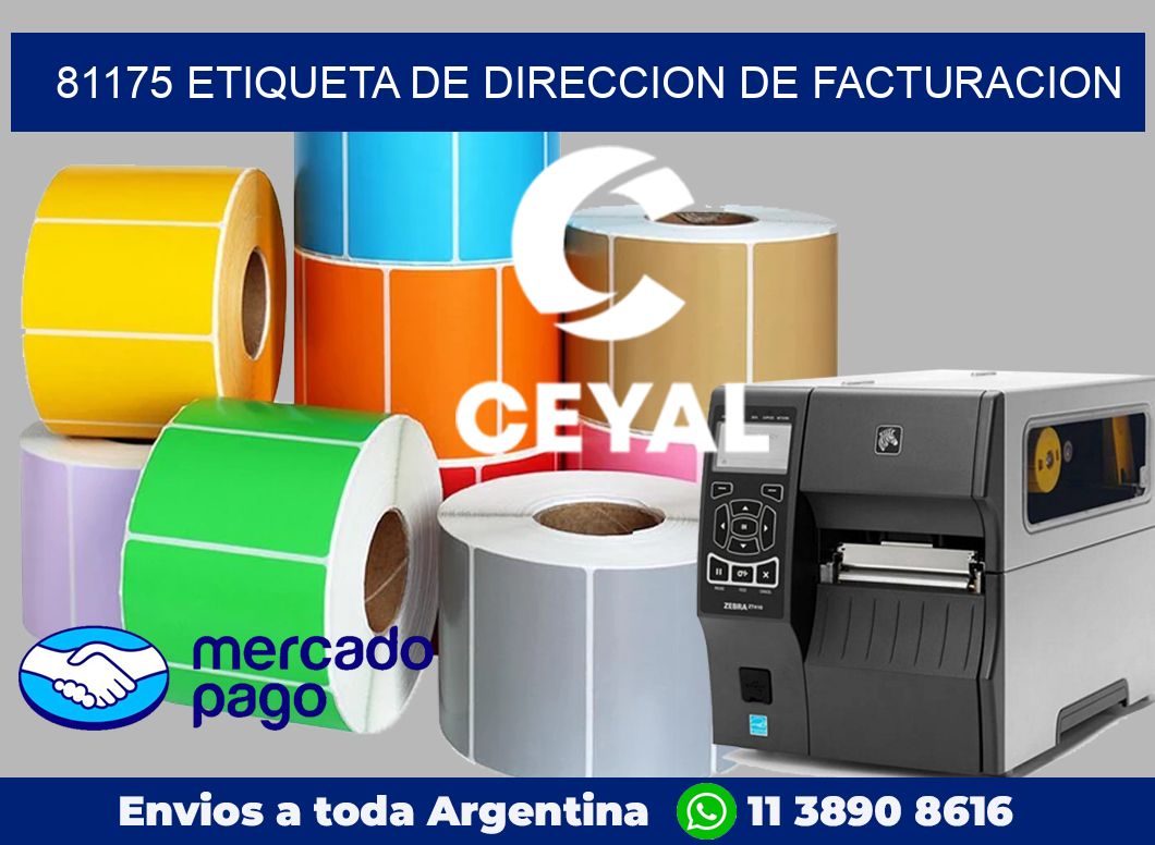 81175 Etiqueta de direccion de facturacion