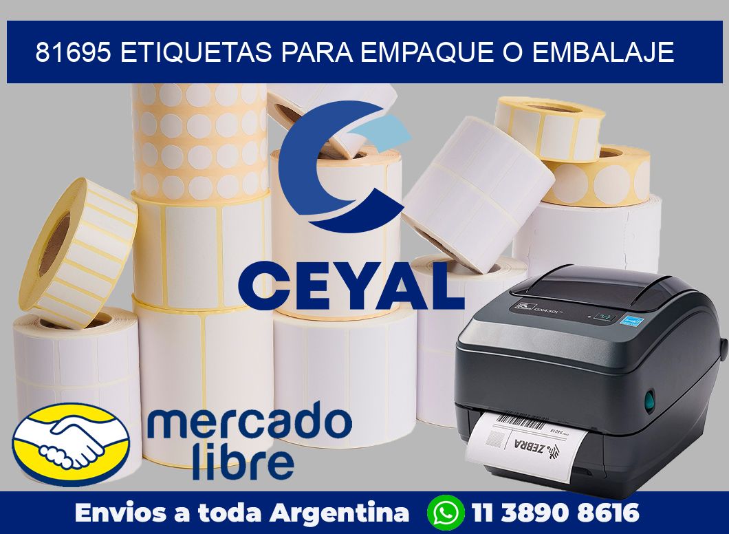 81695 etiquetas para empaque o embalaje