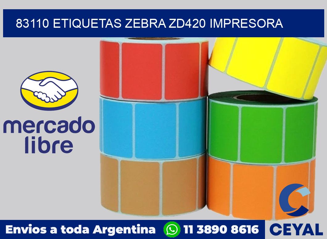 83110 etiquetas Zebra zd420 impresora