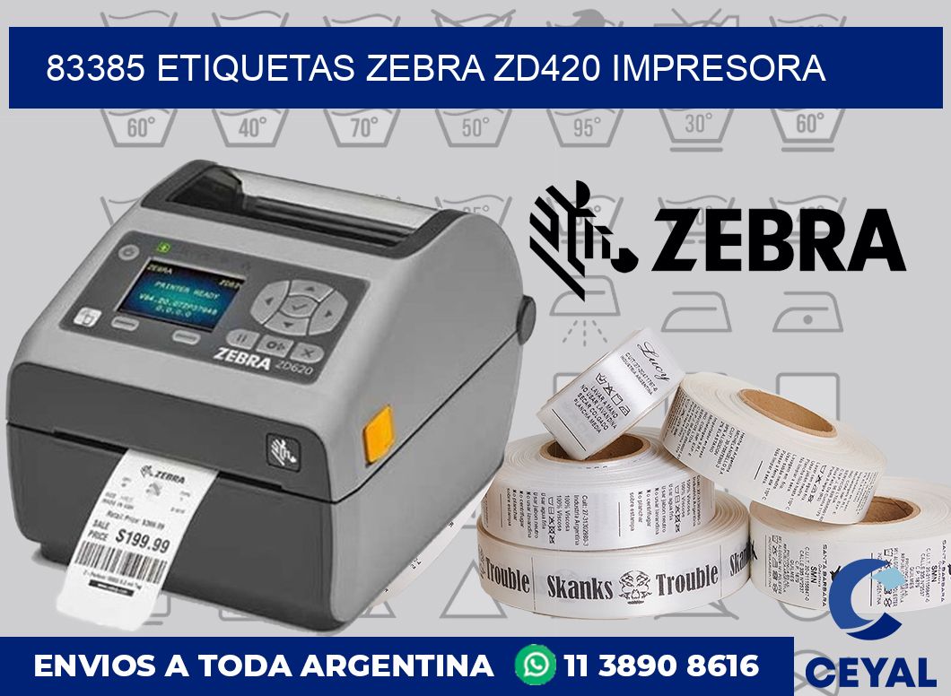83385 etiquetas Zebra zd420 impresora