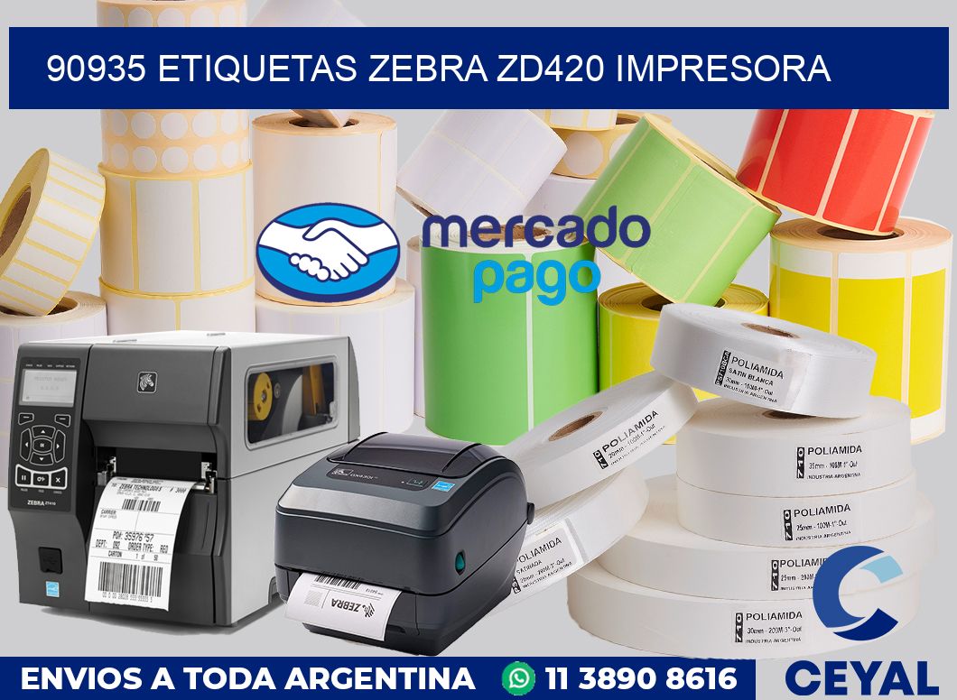 90935 etiquetas Zebra zd420 impresora