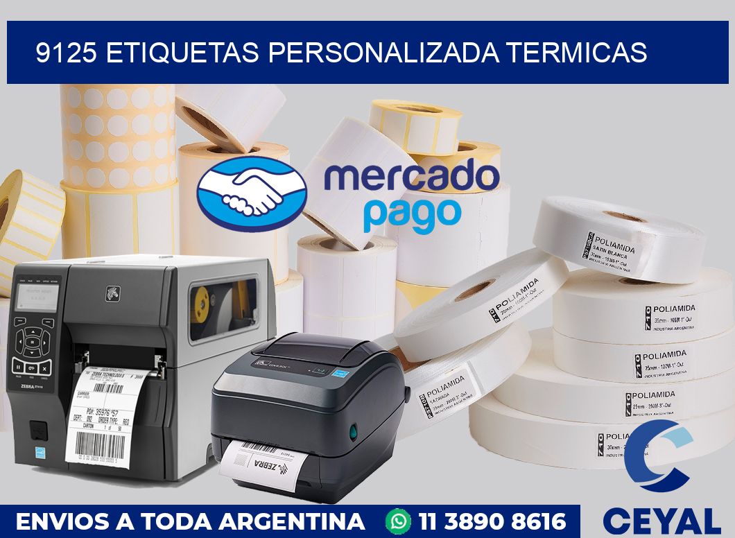 9125 etiquetas personalizada termicas