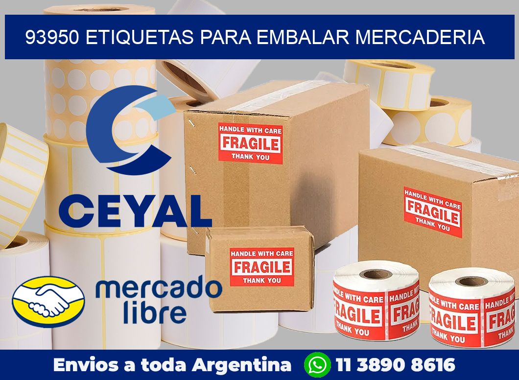93950 Etiquetas para embalar mercaderia