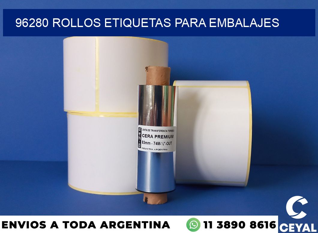 96280 rollos etiquetas para embalajes