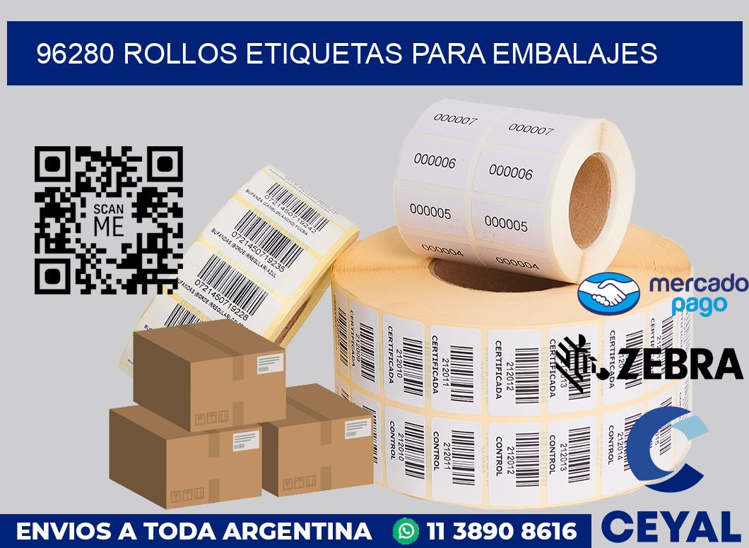 96280 rollos etiquetas para embalajes
