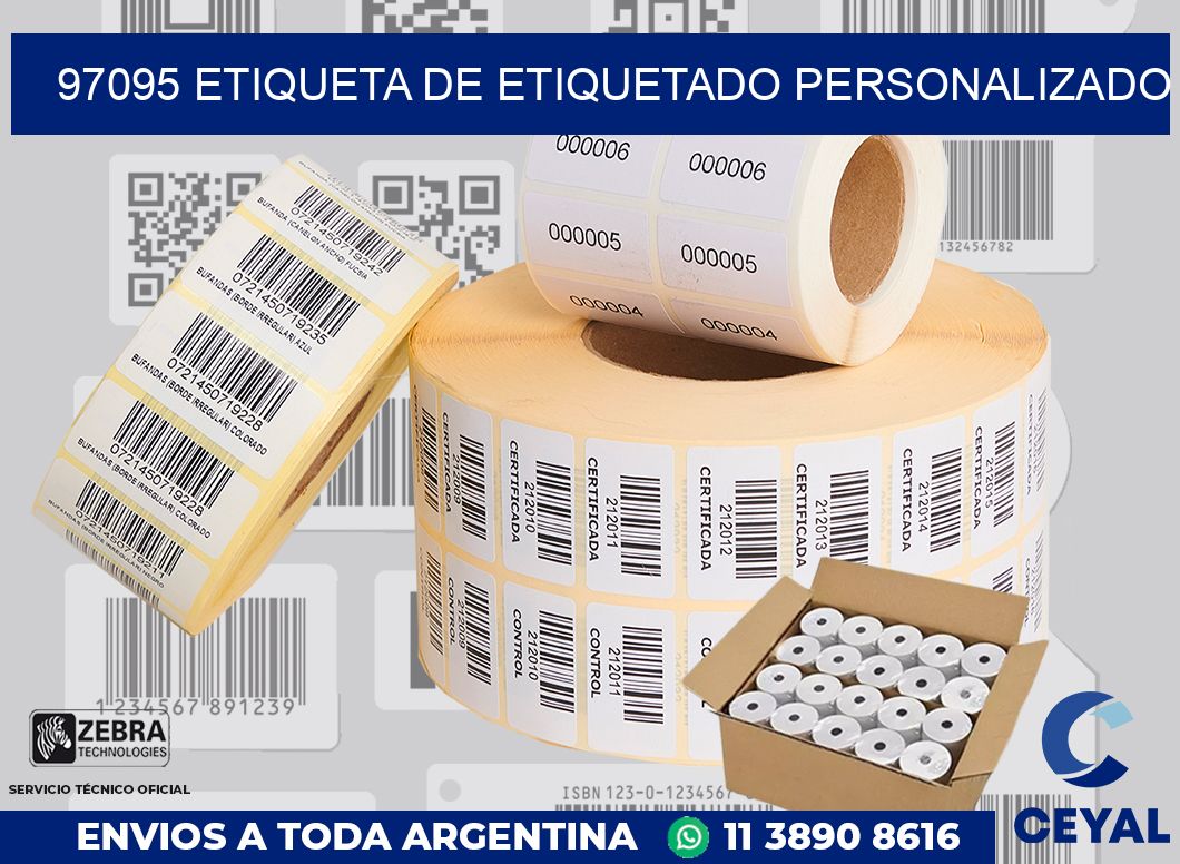 97095 Etiqueta de etiquetado personalizado