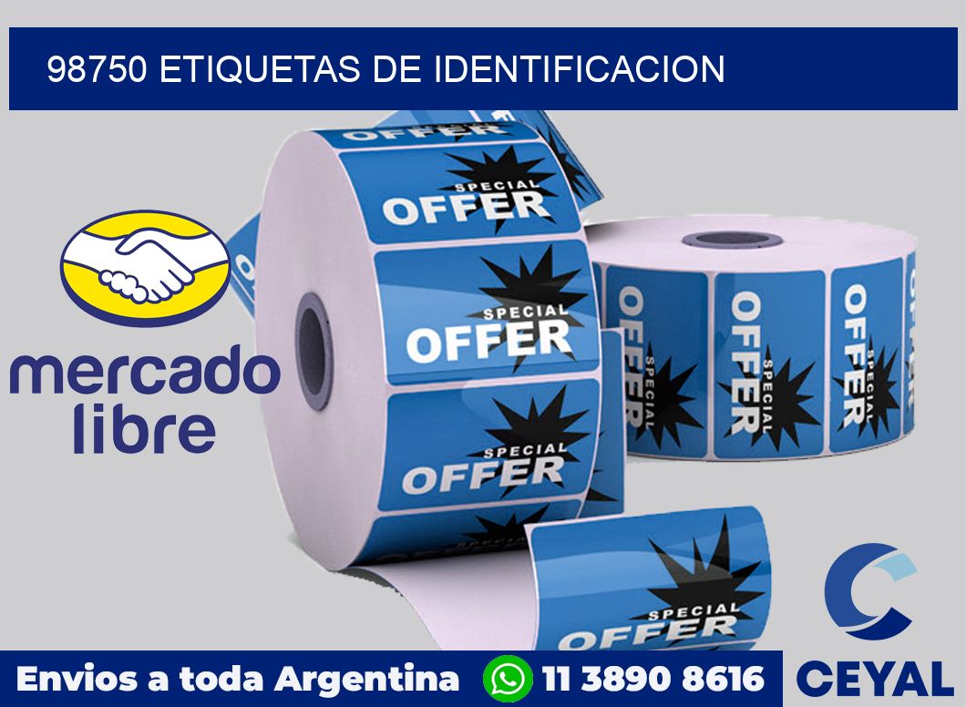 98750 Etiquetas de identificacion