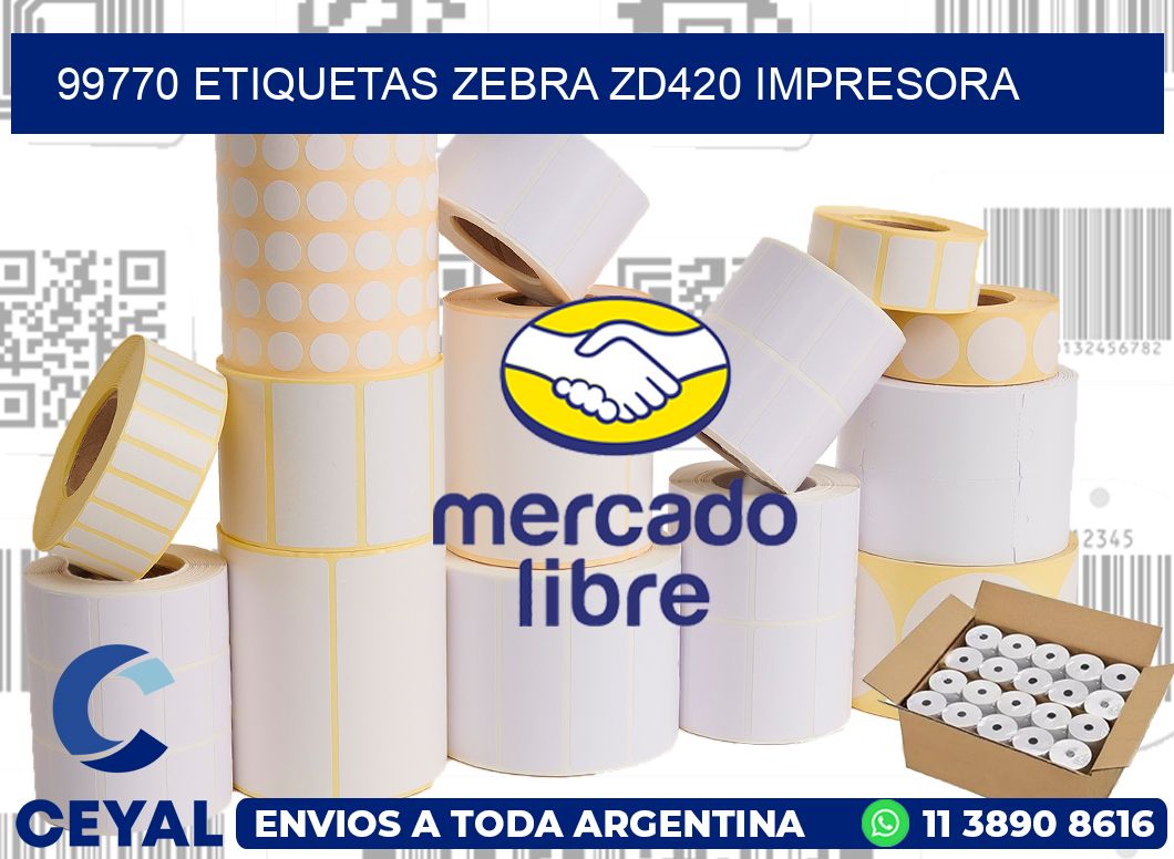 99770 etiquetas Zebra zd420 impresora