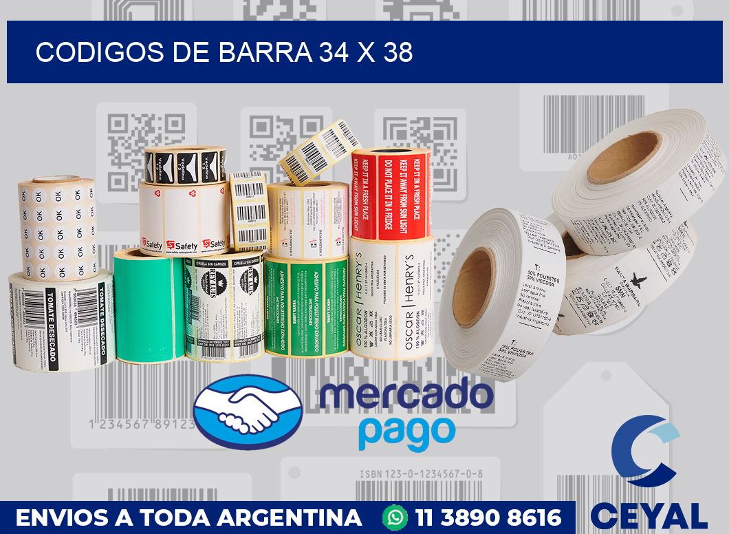 Codigos de barra 34 x 38