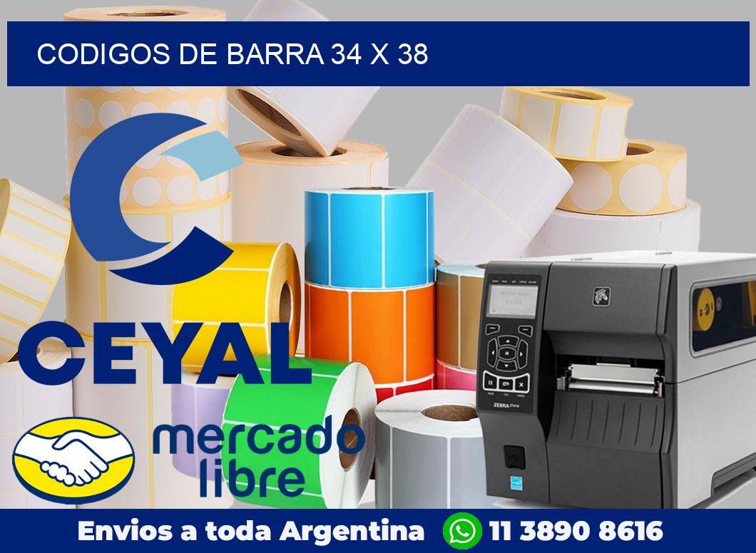Codigos de barra 34 x 38