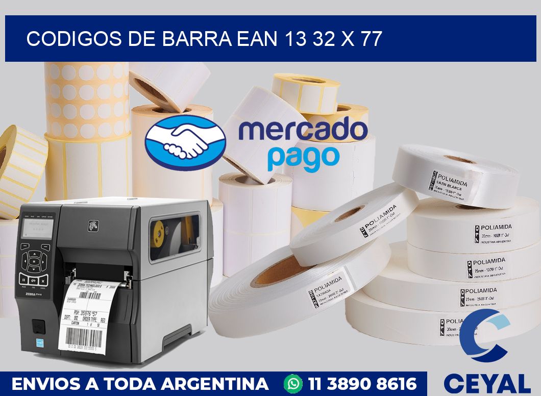 Codigos de barra EAN 13 32 x 77