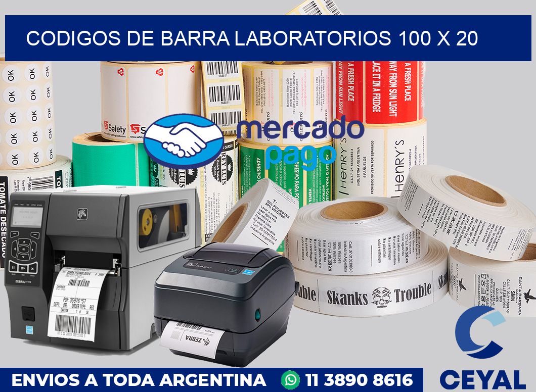 Codigos de barra laboratorios 100 x 20