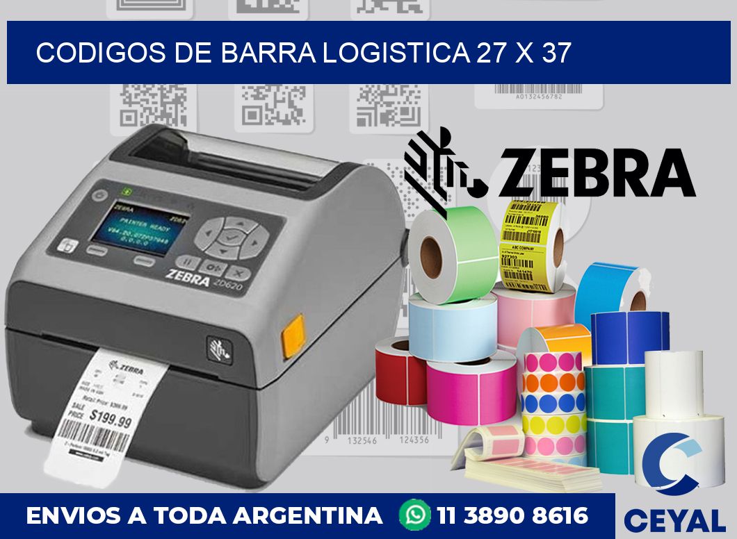 Codigos de barra logistica 27 x 37