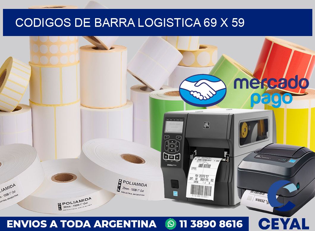 Codigos de barra logistica 69 x 59