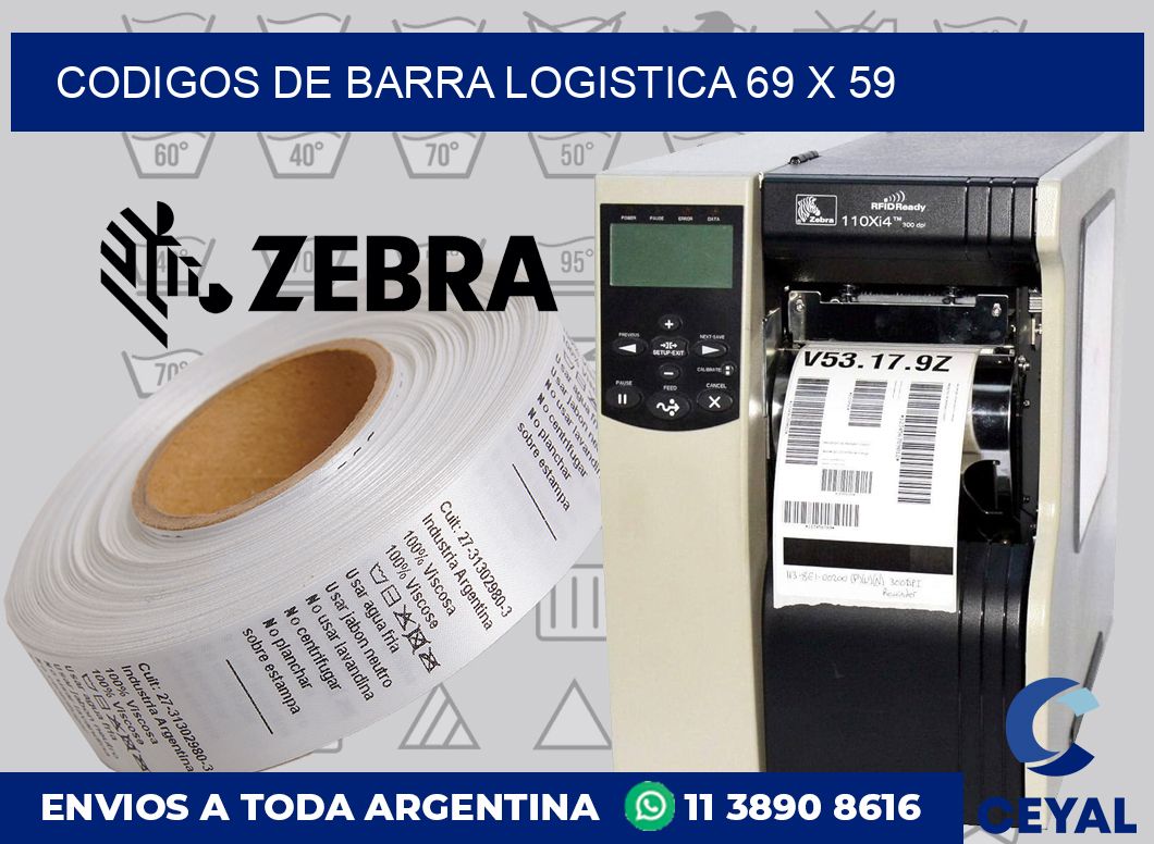 Codigos de barra logistica 69 x 59