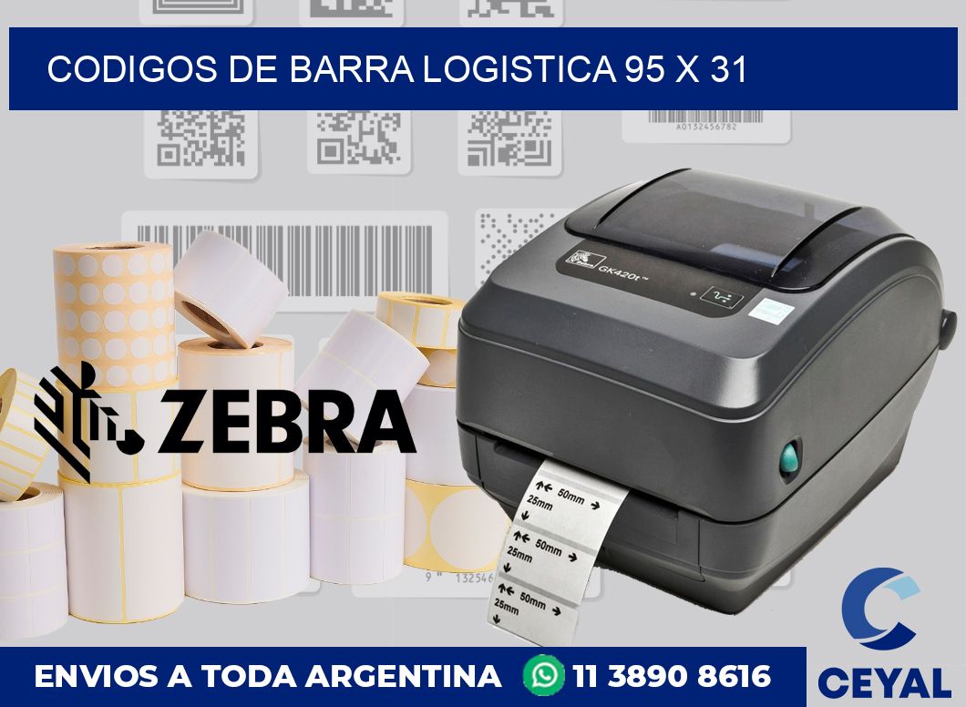 Codigos de barra logistica 95 x 31